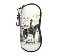 Western Cowboy Sul Cavallo Deserto Occhiali Portatile Caso Luce Occhiali Da Sole Borsa Occhiali Da Sole Caso