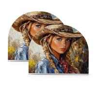 Western Cowgirl Bella Acrilico Ospite Portatovaglioli per Picnic Bar Rustico autoportante Portasciugamani di carta controsoffitto Decorazioni per la casa