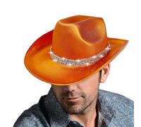 Western Cowgirl Hat Felt Costume | Cappello Da Discoteca Glitter Per Cosplay, Gioco Di Ruolo, Halloween, Prestazioni, Spettacoli Di Scena | Accessorio Per Festa A Teatro Occidentale Per Le Donne