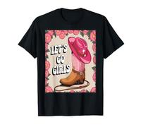 Western Cowgirls Cowboy Hat Stivali lascia andare ragazze Maglietta