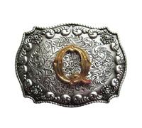 Western- Fibbia 3D- Lettera Q Con Vero Gold Edition Fibbia Cintura
