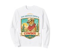 Western Leopard Cowgirl Stile Vintage Wild West Animale Felpa