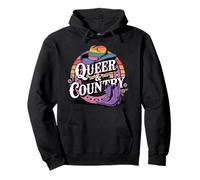 Western LGBTQ Queer e Country Rainbow Pride Felpa con Cappuccio