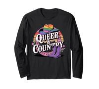 Western LGBTQ Queer e Country Rainbow Pride Maglia a Manica