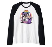 Western LGBTQ Queer e Country Rainbow Pride Maglia con Maniche Raglan
