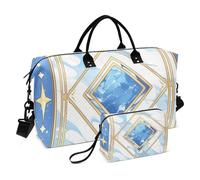 Western Magic Blue Gem Borsone da viaggio con tracolla regolabile, per palestra, grande capacità, Gemma blu magica occidentale, 1 size