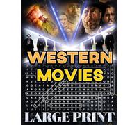 Western Movie Word Search book | Cowboy Film: Large-Print with 2,000 Hidden Titles for Fun and Brain Training , 100 Puzzles with ANSWERS included.
