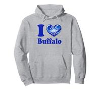 Western New York 716 Retro Cuore Emblema Felpa con Cappuccio