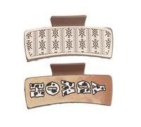 Western Print Hair Clips, Cowboy Design Hair Clips, Square Hair Claw Clip, Western Cowboy Design Hair Clips, Ideal for Work, Travel, and Outdoor Adventures, Offering Durable Hold and Stylish Flair