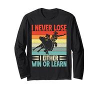 Western Rider I Never Lose Win Or Learn Cowgirl Rodeo Maglia a Manica