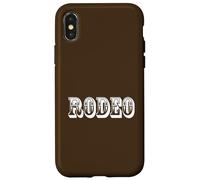 Western Rodeo Font Bulls and Broncs Barrel Racing Cowboy Custodia per iPhone X/XS