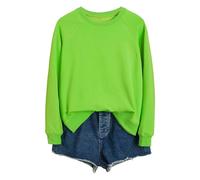 Western Solid Felpe per le Donne Y2K Autunno Loose Fit Abiti Carino Plus Size Top Soft Fashion Trendy Ladies Felpe Anime Pullover Felpe 2025 Workou Cool Comfort, Verde, L