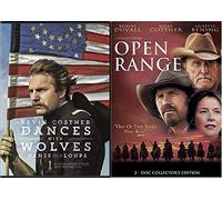 Westerns Costner Classic: Dances With Wolves + Open Range Kevin Duval 2 DVD Combo
