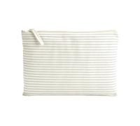 Westford Mill W253 - Pochette porta accessori in cotone biologico a righe grigie, L, Strisce grigie, Large