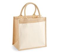 Westford Mill W426 Cotton Pocket Jute Midi Tote