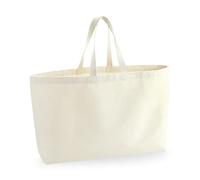 Westford Mill W696 Oversized Canvas Tote Bag - Natural