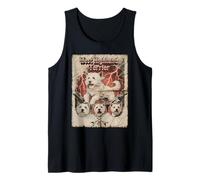 Westi West-Highland Terrier Cane 80s Rock Music Illustrazione Canotta