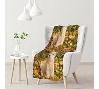 Westie Autumn West Highland White Terrier Cani,Coperta morbida, calda, anti-pilling, in flanella, peluche, 76 x 102 cm