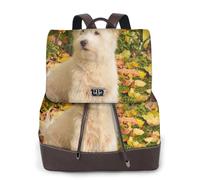 Westie Autumn West Highland White Terrier Cani,Zaino da donna, impermeabile, leggero, in pelle PU, alla moda, da viaggio