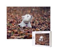 Westie Bokeh West Highland White Terrier Cani,Puzzle in legno da 500 pezzi, gioco di famiglia, puzzle per adulti e adolescenti, decorazioni per la casa
