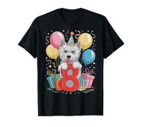 Westie cane ottavo compleanno ragazzo ragazza 8 anni otto Westie Maglietta