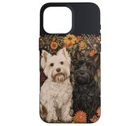 Westie e Scottie in William Morris Style Garden Custodia per iPhone 16 Pro Max