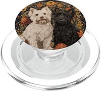 Westie e Scottie in William Morris Style Garden PopSockets PopGrip per MagSafe