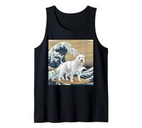 Westie Giapponese Kanagawa Wave Surf Amante dei Cani Canotta