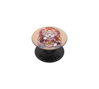 Westie Terrier cane Ramen pasta giapponese grafica Samurai Kawaii PopSockets PopGrip Adesivo
