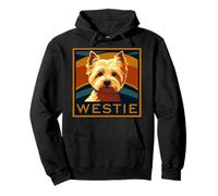 Westie West Highland White Terrier Cucciolo Felpa con Cappuccio