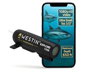 Westin Underwater Explore Camera 28g - Accessori per pesca alla carpa, fotocamera Trail con Full HD 1080p, impermeabile 200 m, colori vivaci, batteria da 1 ora e 25 minuti,