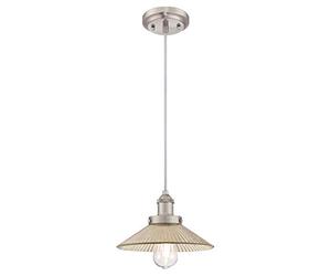 Westinghouse 6338840 Lampada a Sospensione per Interni Monoluce, Nichel Spazzolato