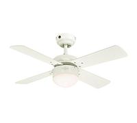 Westinghouse 7242040 Ventilatore a Soffitto Colosseum, Acciaio, 17 watts, Bianco, led