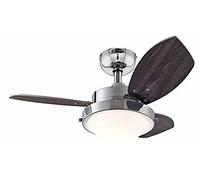 Westinghouse 7876340 Ventilatore a Soffitto Wengue, Metallo, 80 watts, Cromo