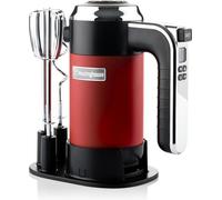 Westinghouse - Frullatore a mano retrò con 6 livelli + funzione turbo, ideale come frusta e per impastare (set di 2), con timer, colore: rosso