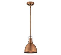 Westinghouse Lampada a Sospensione E27, Rame Lavato, acciaio