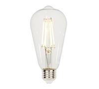 Westinghouse Lighting 4518320 - Lampadina LED a filamento trasparente dimmerabile da 7 watt (equivalente a 60 watt) ST64, base E27, confezione da 6 pezzi