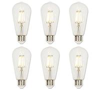 Westinghouse Lighting 4713220 - Lampadina LED a filamento trasparente dimmerabile da 4,2 watt (equivalente a 40 watt) ST58, base E27, confezione da 6 pezzi