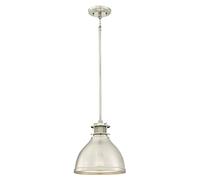 Westinghouse Sospensione Vintage Industriale Nichel E Treccia Con 1 Lampada