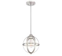 Westinghouse Lighting 63620 Apparecchio di illuminazione a sospensione da interno a luce singola, finitura in nichel spazzolato