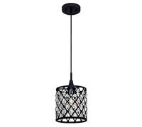 Westinghouse Lighting 63627 Apparecchio di illuminazione a sospensione a luce singola da interno, finitura in nero opaco con cristalli