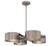 Westinghouse Lighting 63687 - Lampadario da interno Zaro a quattro luci, finitura grigio peltro scuro, Ferro (6 Lucci)