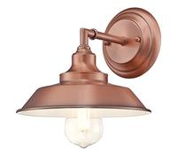 Westinghouse Lighting 63704 - Apparecchiatura da parete da interno Iron Hill a una luce, finitura in rame lavato