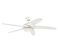 Westinghouse Lighting 7207040 Ventilatore a Soffito Metallo 132 x 132 x 36 cm Bianco