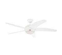 Westinghouse Lighting 7214040, Ventilatore Da Soffitto Con Cinque Pale Per Interni, Metallo, 80 Watts, Alogena, Bianco, 132 X 132 X 36 Cm