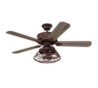 Ventilatore con Telecomando Regolabili Lampada LED Barnett Braun 122 CM [EEK: E]
