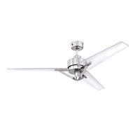 Westinghouse Lighting 72255 - Ventilatore da soffitto industriale e moderno Julien con telecomando, 137 cm, finitura in nichel spazzolato