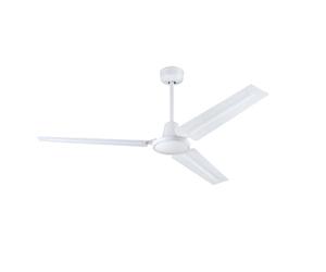 Westinghouse Lighting 7316740 - Ventilatore da soffitto interno tradizionale Industrial con telecomando, 142 cm, bianco opaco, motore DC