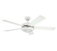 Moderna Ventilatore Soffitto Lampada Westinghouse Cometa 132 CM Bianco E Faggio
