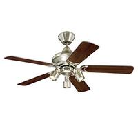Westinghouse Lighting Kingston Lampadario Ventilatore GU10, Grigio (Alluminio Spazzolato), 105 cm